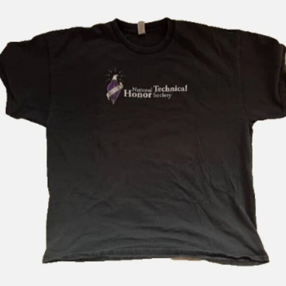 National Technical Honor Society Black Graphic T-Shirt - Picture 1 of 2